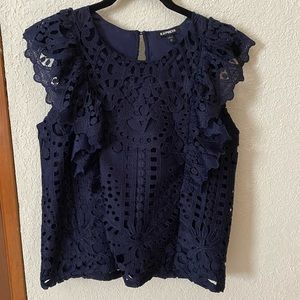 Express Navy Sleeveless Top Size M